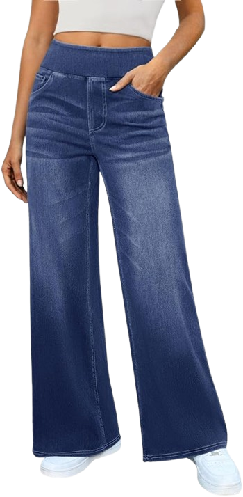 Women's Wide Leg Jeans High Waisted Stretchy